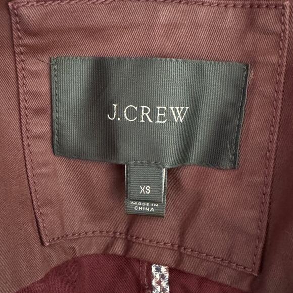 J. Crew waxed cotton Downtown Field Jacket burgundy size XS - Picture 7 of 9